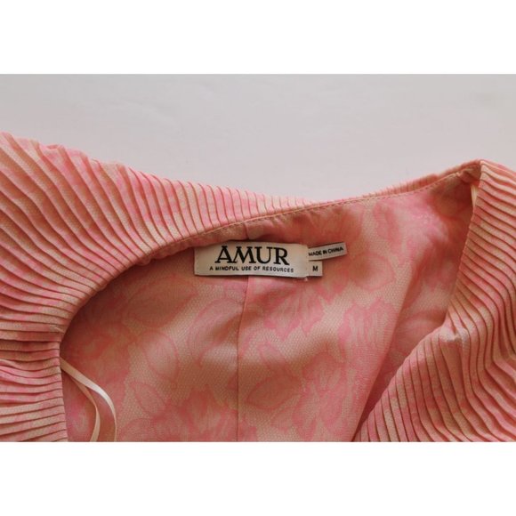 AMUR Naya Top Lemon Peach Rose Lace Size Medium Chiffon Cropped Wrap - Picture 7 of 8